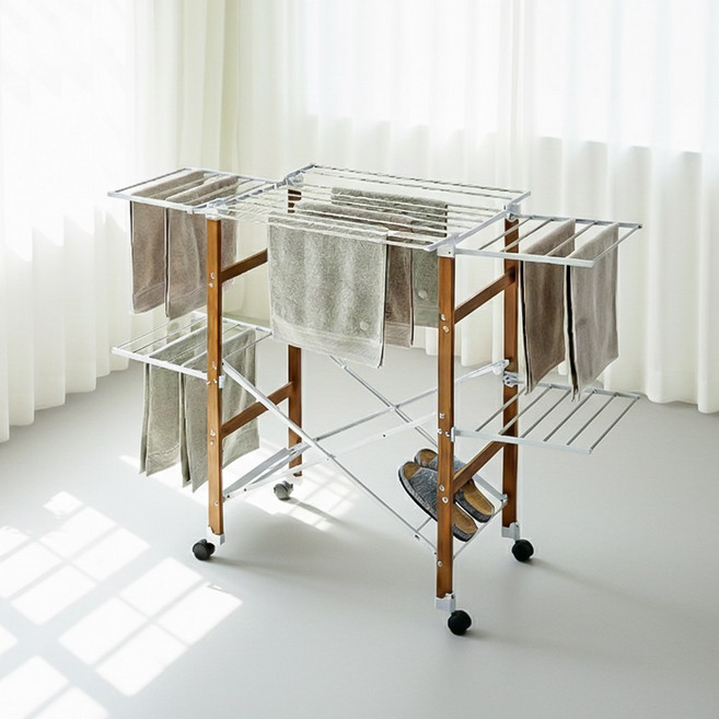 빨래건조대 대형, 우디