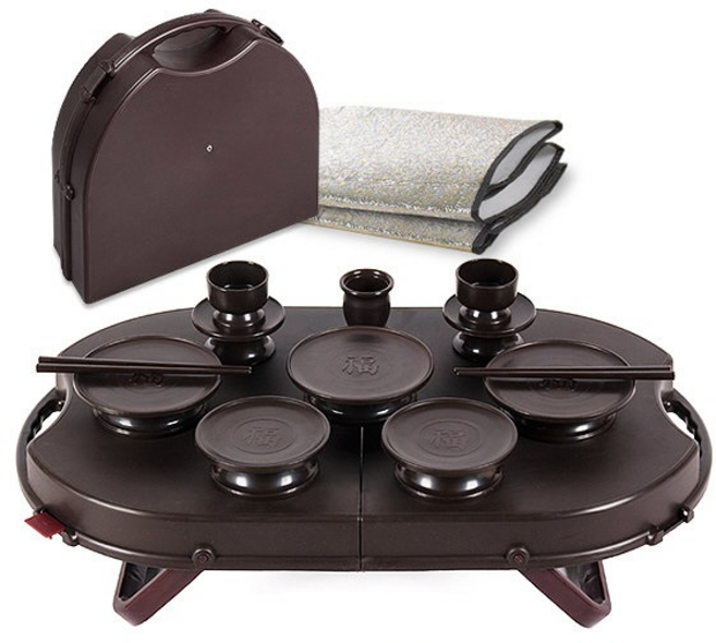 산소제사 휴대용 제기세트 성묘용품 산소에서제사 재기 그릇 3종, 1개