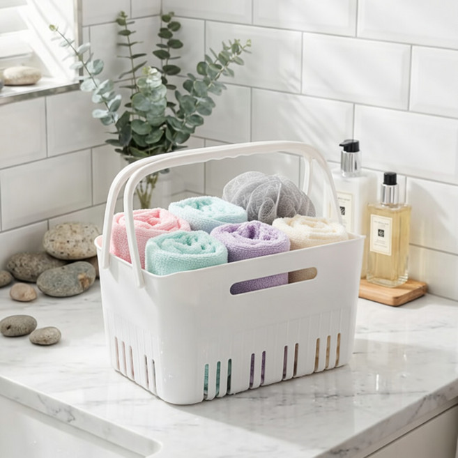 꼼수창고 물 빠짐 목욕 바구니, 화이트