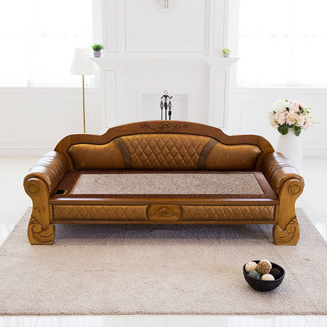 [명품의료기] 건강한 온열소파 312NSF 홍맥반석 온열 돌소파, 브라운