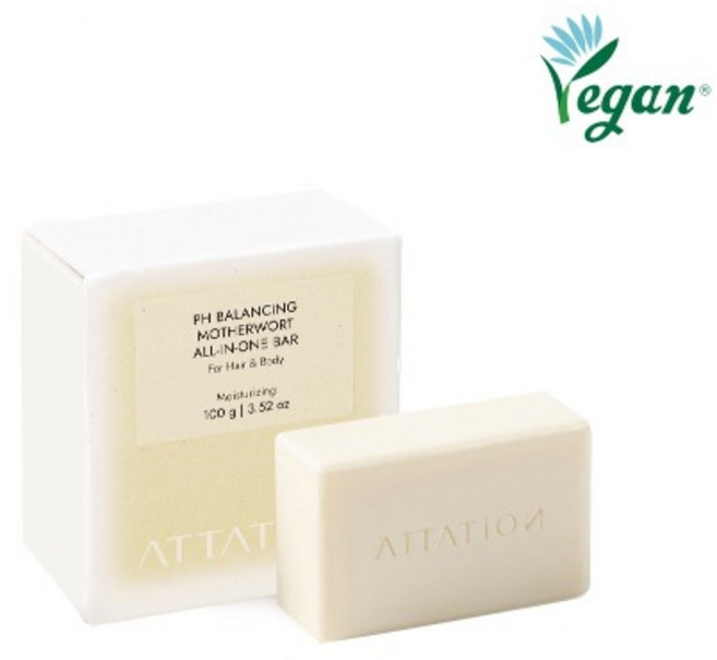 어테이션 약산성 익모초 올인원 바 보습케어, 90g, 1개입