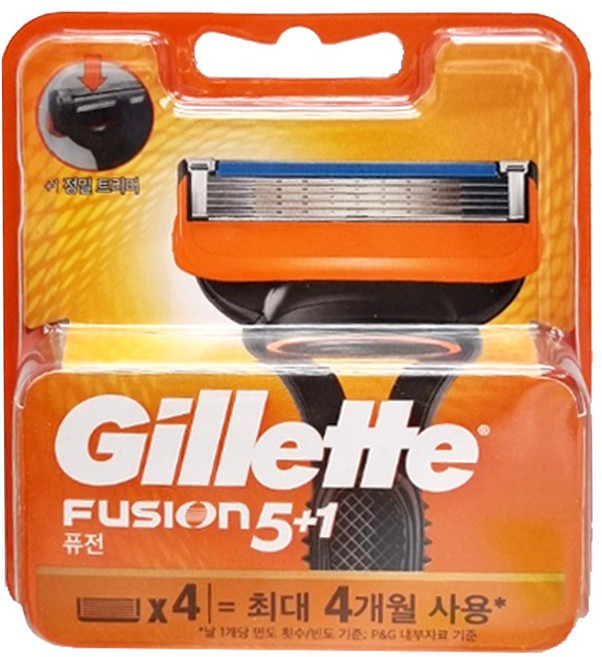 질레트 퓨전 매뉴얼 면도날 4입 X 2개