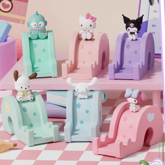 산리오쿠로미 미끄럼틀 휴대폰 거치대, 1개, 쿠로미보라