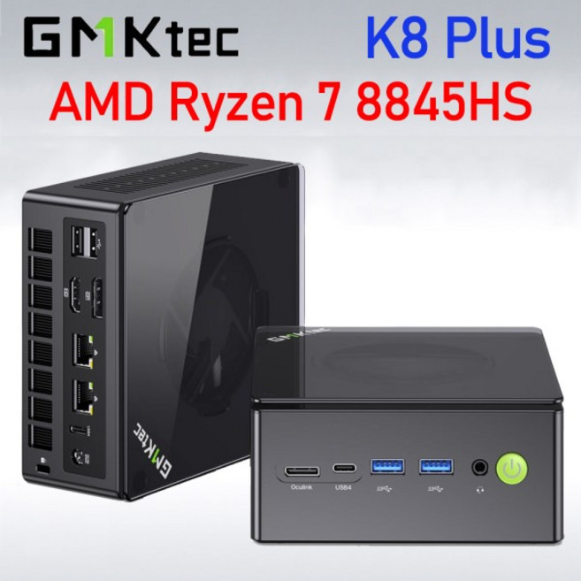 GMKtec K8 Plus AMD Ryzen 7 8845HS 미니 PC 윈도우 11 프로 DDR5 M2 NVMe SSD WIFI6 BT52 Oculink 데스크, 04 AU, 01 China Mainland, 03 Barebone NO OS