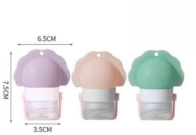 제니오숲 휴대용 누수방지 여행용 실리콘세면도구보관팩, 30ml 3피스