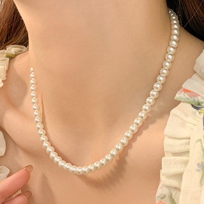 TQ 남여공용 레이어드 로맨틱 진주목걸이TQ0332