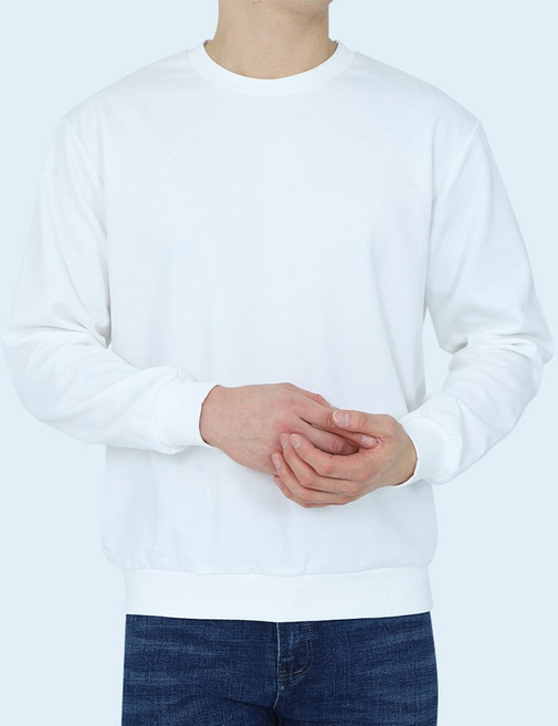 꽃중년 봄 가을 맨투맨티셔츠 기본 무지 얇은 특양면 빅사이즈