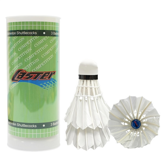 CASTER 羽毛球, 白色, 1套, 3個裝