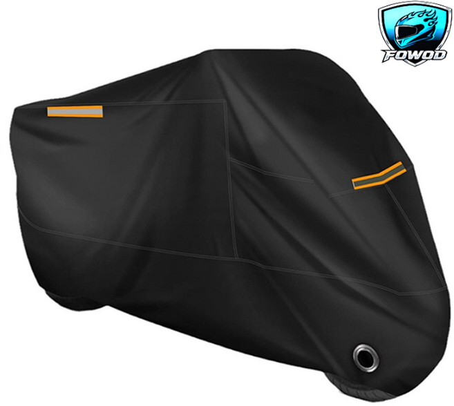 오토바이 방수커버 210D 옥스포드 자전거 방수 오토바이커버 내열성 방수 레인커버, B- 블랙