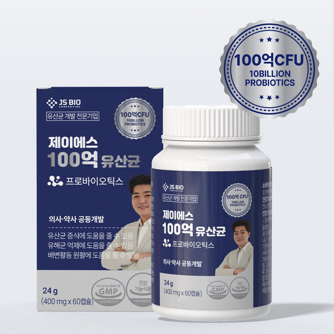 제이에스 100억 유산균 프로바이오틱스, 1개, 60정