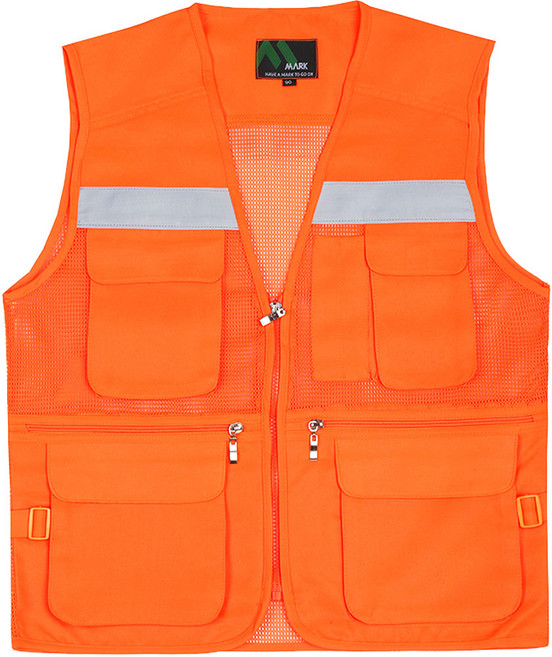 안전조끼 신호수안전조끼 형광조끼 단체조끼 여름망사조끼 교통조끼 형광오렌지, 1개