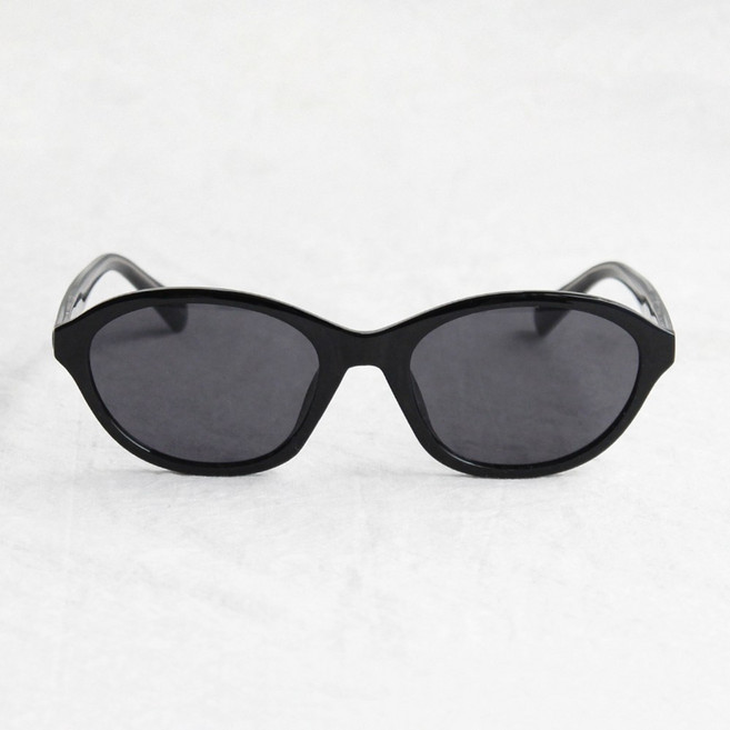 라운드 세미 캣아이 가벼운 뿔테 선글라스 UV400