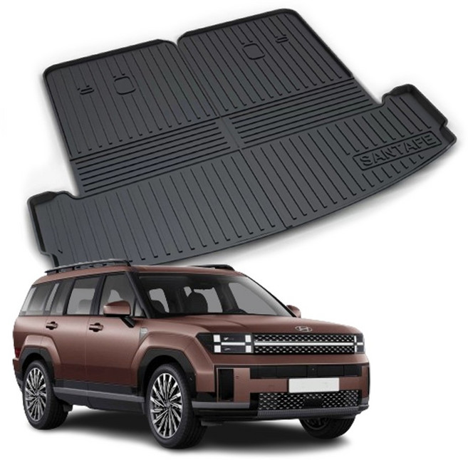싼타페 MX5 6~7인승트렁크매트 일체형 분리형 3D 논슬립(호환), 6~7인승(일체형)