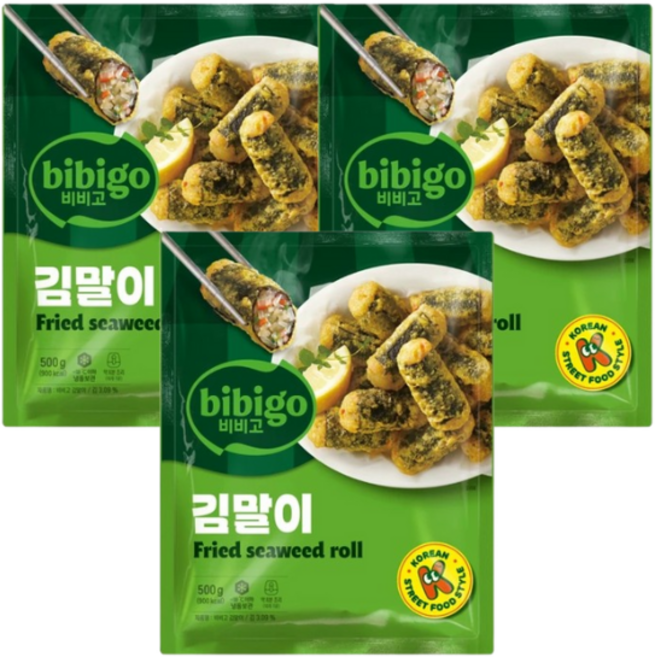 비비고 김말이, 3개, 500g