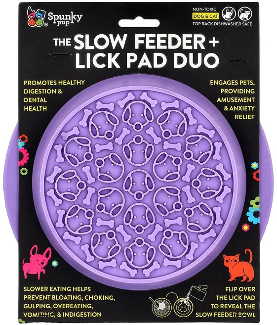 스펑키 펍 슬로우 피더 + 릭 패드 듀오 강아지 & 고양이용 패드 1개 SYU-82570 - 쿠팡
