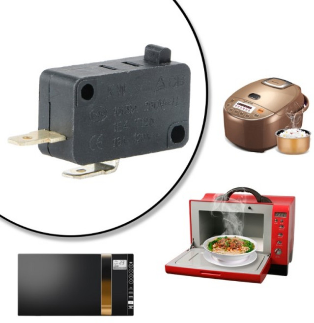 호환 KW1-103 전자 레인지 도어 마이크로 스위치 세탁기밥솥 16A 250V 2 핀 (일반적으로 닫힘)
