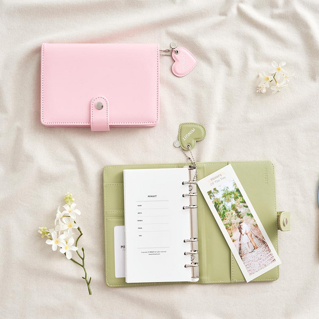 미뉴잇 마카롱 바인더 A6/마그네틱 버튼, 블랙