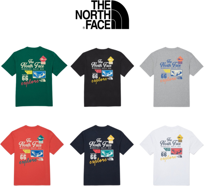 (신상) 노스페이스 반팔 티셔츠 남여공용 화이트라벨 아카이브 사계절 쿨링 기능성 라운드티