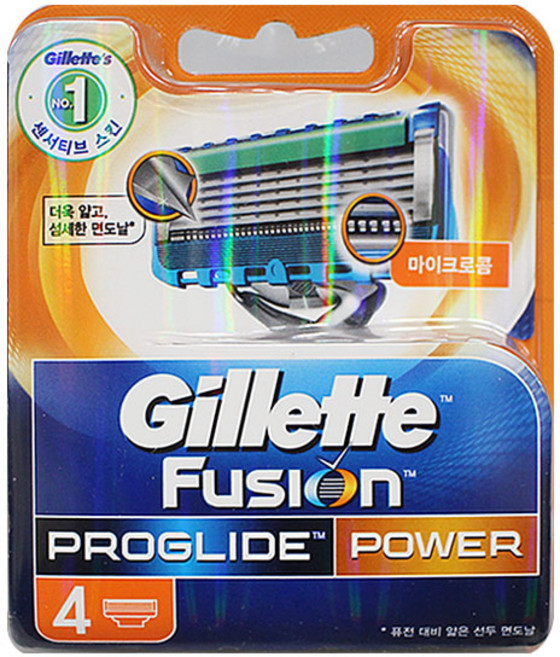 질레트 퓨전 프로글라이드 파워 리필 4p -TJ, 4개