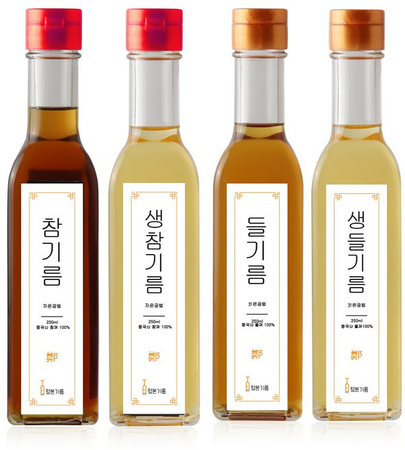 중국산 참기름 생참기름 들기름 생들기름(한말kg)세트_4종, 4)생들기름/한말(250ml_7병), 250ml