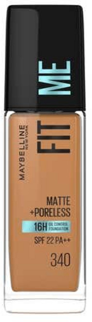 Maybelline Maybelline New York Fit Me Matte Liquid Foundation 30 ml, 340 Cappuccino (팩 of 2)