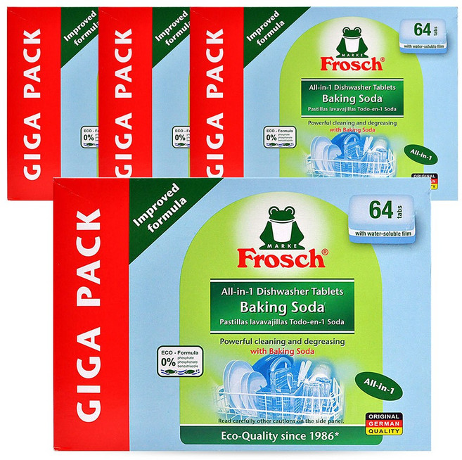 프로쉬 식기 올인원 식기세척기 세제 /베이킹소다, 1.28kg, 4개