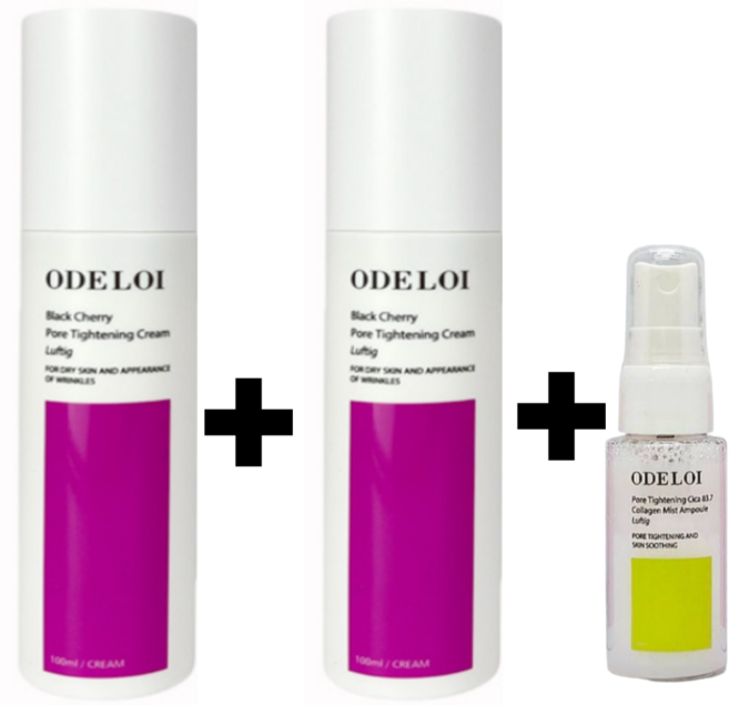 오드로이 블랙체리 모공수축크림 로프디 100ml+100ml+미스트앰플 30ml, 1개