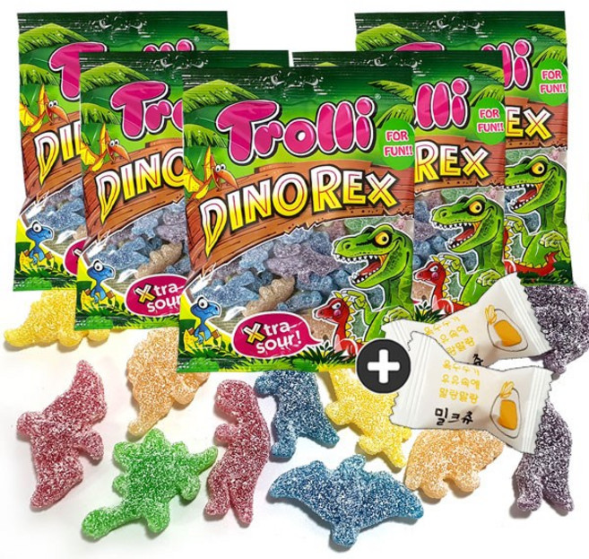 주전부리몰 트롤리 디노렉스(200g) 5봉(+밀크츄2개 포함) 다이노렉스, 5봉, 200g