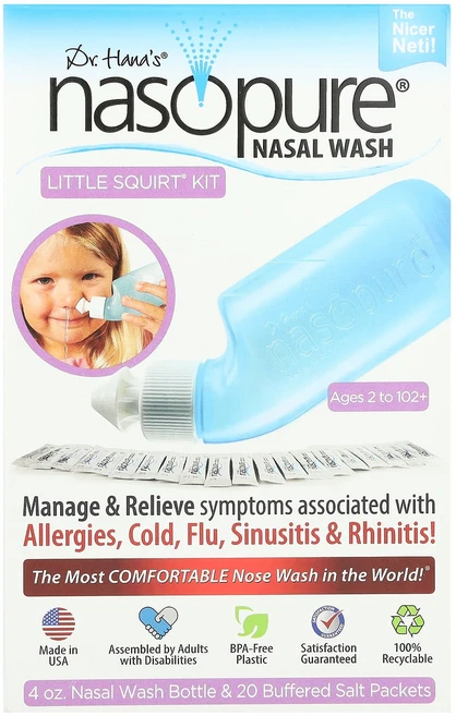 Nasopure 비강 워시 리틀 스쿼트 키트 만 2~102세 이상 키트 1개, Nasopure비강워시리틀스쿼트키트만2102세이상키트1 - 쿠팡