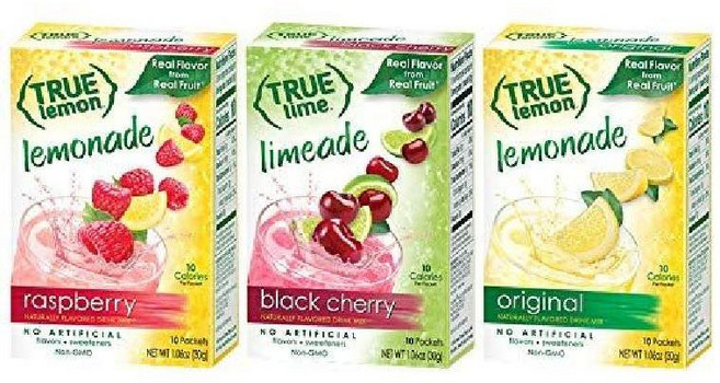 TRUE LEMON 워터 인핸서 벌크 디스펜서 100 카운트 (1 팩), 5 다양성, 1.06온스(3개 팩)