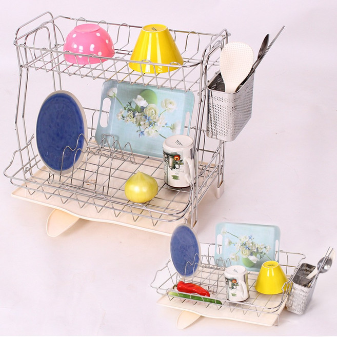 제이월드 올스텐 접시꽂이 수저통 키친 아이템 자동물빠짐 식기건조대 1단, 1개