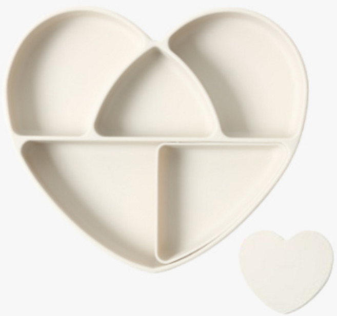 러빗 하트흡착식판, 아몬드밀크, 하트흡착식판+국나눔칸+뚜껑, 1개