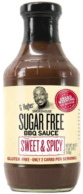 지휴즈 스모크하우스 무설탕 BBQ 소스 스위트 & 스파이시, 1개, 510g - 쿠팡