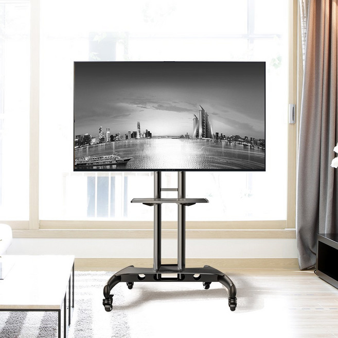 노스바유 NB 이동식 대형 TV 거치대 전자칠판 스탠드, 1개, AVA1500(~45.5kg/75인치)