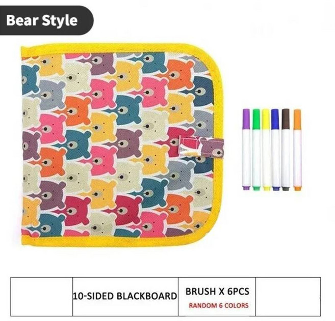 10 페이지 재사용 가능한 드로잉 보드 펜으로 지울 수있는 낙서 책 휴대용 그림 장난감 몬테소리 교육 211188, 10 페이지 재사용 가능한 드로잉 보드 펜으로 지울 수, Bear 10 Pages