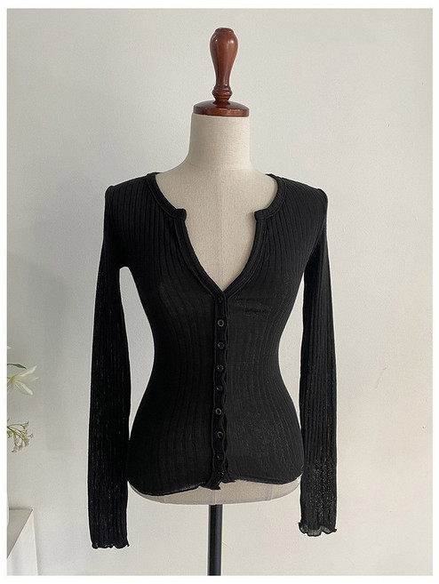 여성 편안한 슬림 핏 얇은 티셔츠 Don a Gate 가을 새 스타일 섹시한 투명 자체 보존 바디 쉐이프