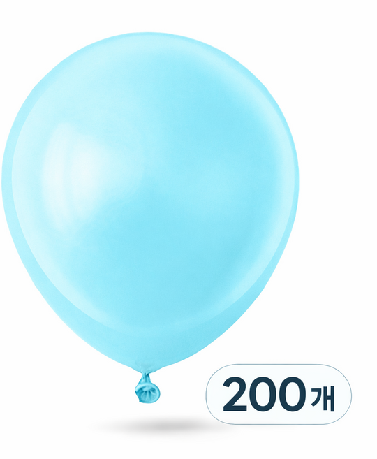 브로키 펄풍선 5인치 풍선 파티용품 이벤트 소품 13cm, 200개, 10_5인치_아쥬르