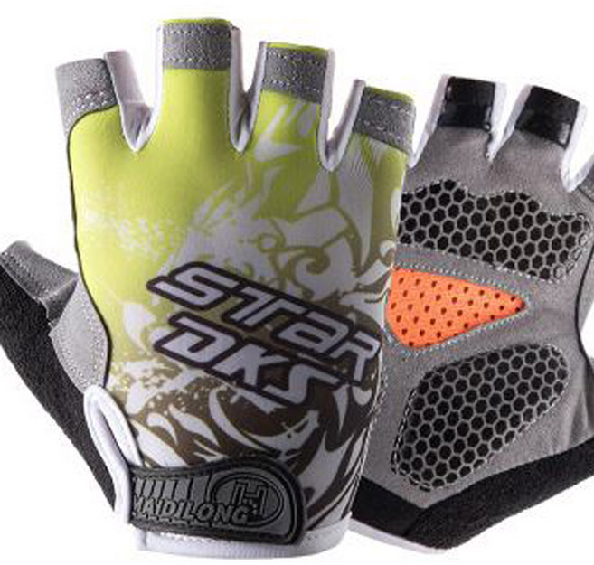 SINPAID 남성 스포츠 헬스 반장갑 장갑 여름 자전거 등산 낚시 남자, 옐로우L, 1개