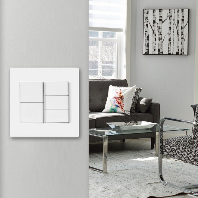 DS이엘씨 D2 화이트 스위치 모음 커버 교체 조명 전등 배선기구, D2 5구 스위치, 1개