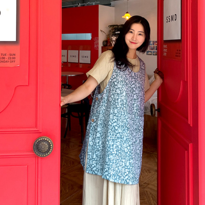 빅사이즈 제시카 인견 앞치마 시원한 충무인견 풍기인견 100% 인증제품, 그린(빅), 1개