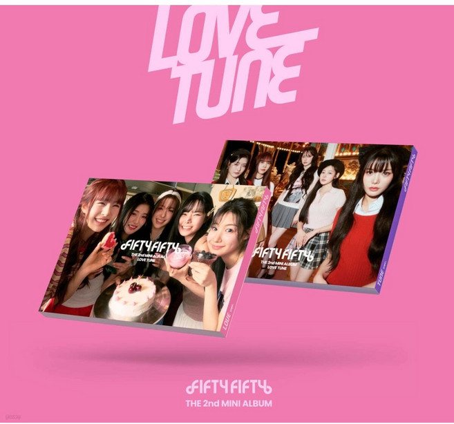[특전 공식포카 랜덤 2종] 피프티 피프티 EP 2집 Love Tune 2종 세트 / 개인포토카드4종+그룹포토카드2+스티커팩2+아코디언가사카드2+엽서2종+북클릿2