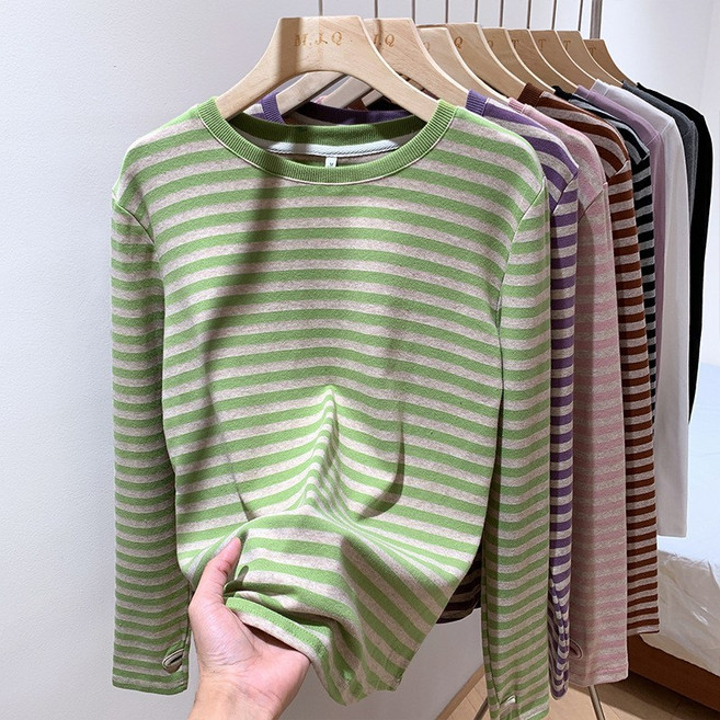 손고리 긴팔 스트라이프 티셔츠 봄 가을 겨울 롱 긴소매 SH74