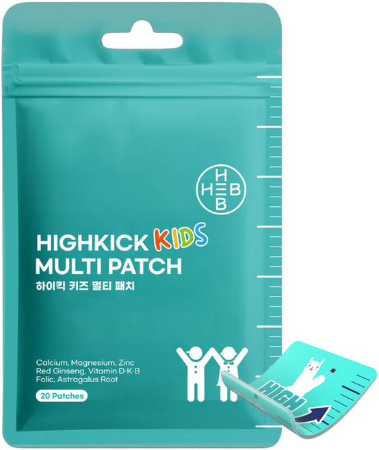 햅 하이킥 키즈 멀티 아이 패치 칼슘 아연 마그네슘 비타민D KC인증, 20매입, 1개