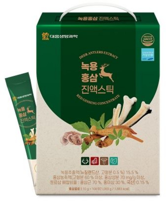대웅 녹용홍삼 진액스틱 10g x 100포176435