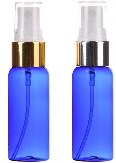 [25개묶음판매] 금속스프레이 20ml 30ml 50ml 60ml 75ml 80ml 100ml 스프레이공병 미스트용기, 50ml(원형) 청색용기, 골드캡, 10개