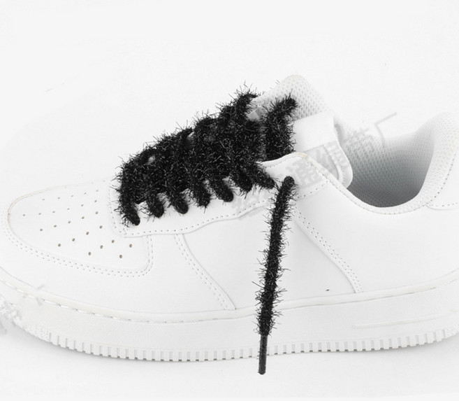 미즈코스 뽀글이 털 신발끈 폼폼이 운동화 끈 뽀송 앙고라 슈레이스 장식