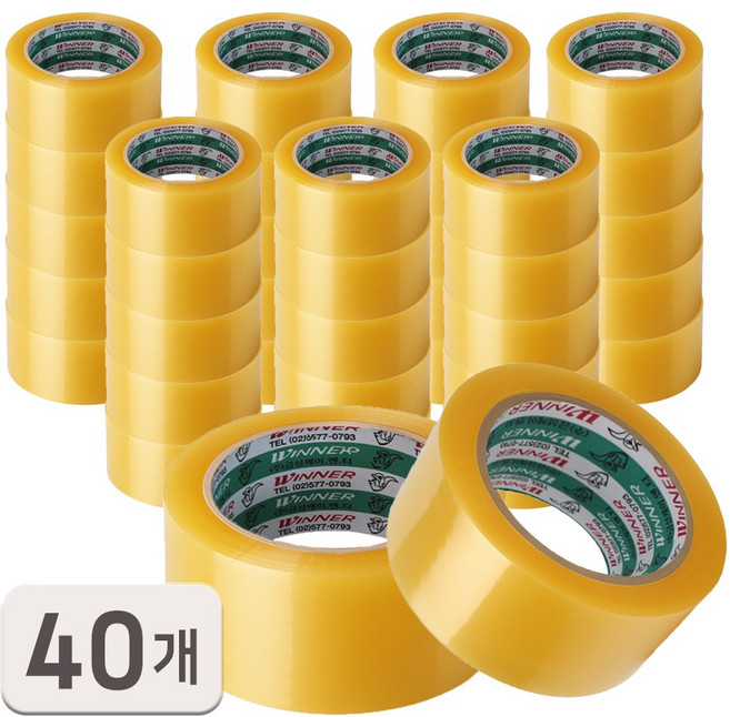 금성 K&T 박스테이프 경포장 48mm x 80M, 투명, 40개