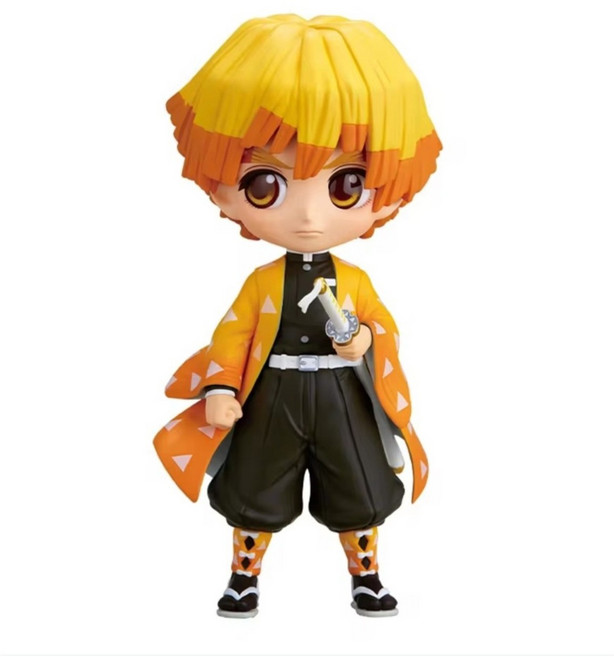 국내배송 애니메이션 귀멸의 칼날 3등신 피규어 15cm 무이치로 기유 탄지로, 젠이츠, 1개