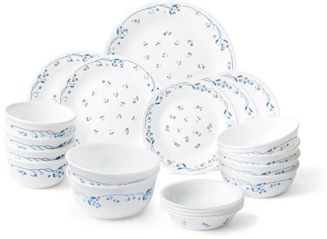 코렐 프로빈셜 블루 4인 한식기 세트 20p, 혼합색상, 식기 20p, 1세트