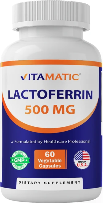 비타매틱 락토페린 500mg - 60 베지터블 캡슐 (2개월 분), 3개, 60회분 - 쿠팡
